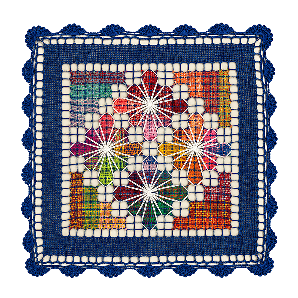 Capa de Almofada de Renda de Filé - AL