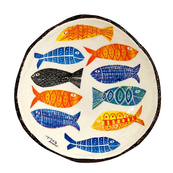Cuia Peixes Laranja - Tita - PE