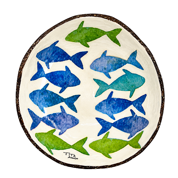 Cuia Peixes Azuis - Tita - PE