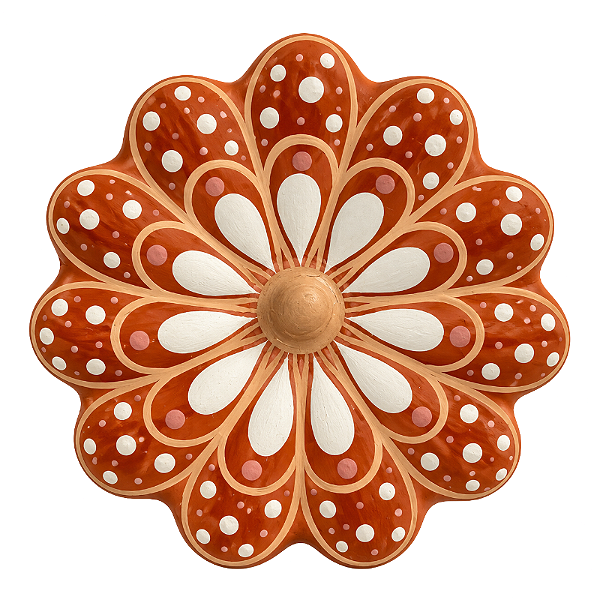 Flor de Parede 12cm Vermelha - Adrielly - Vale do Jequitinhonha - MG
