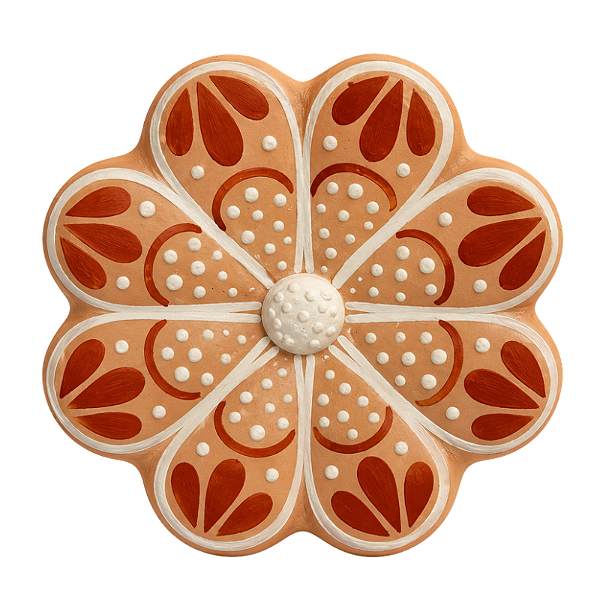 Flor de Parede 8cm Bege - Adrielly - Vale do Jequitinhonha - MG