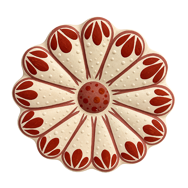 Flor de Parede 10cm Branca - Adrielly - Vale do Jequitinhonha - MG