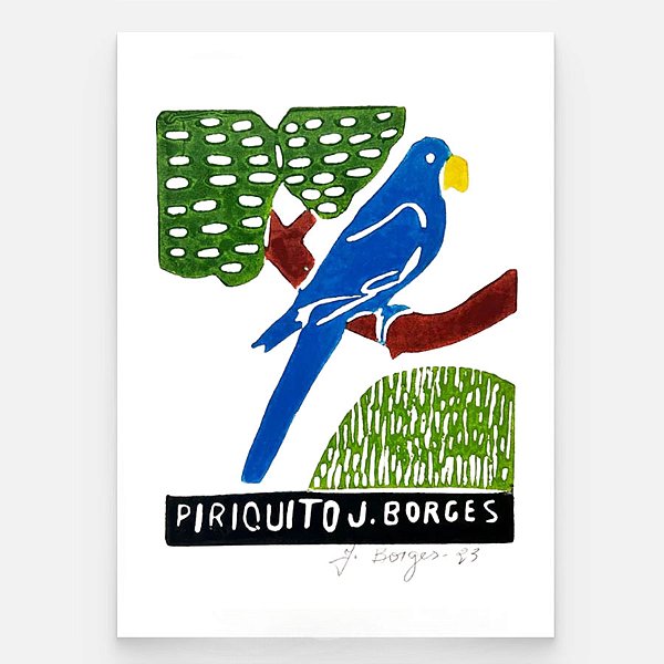 Xilogravura Piriquito P - assinada por J. Borges - PE (Última Peça)