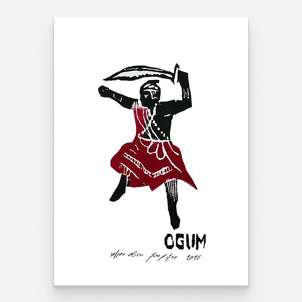 Xilogravura "Ogum" P - João Pedro - CE
