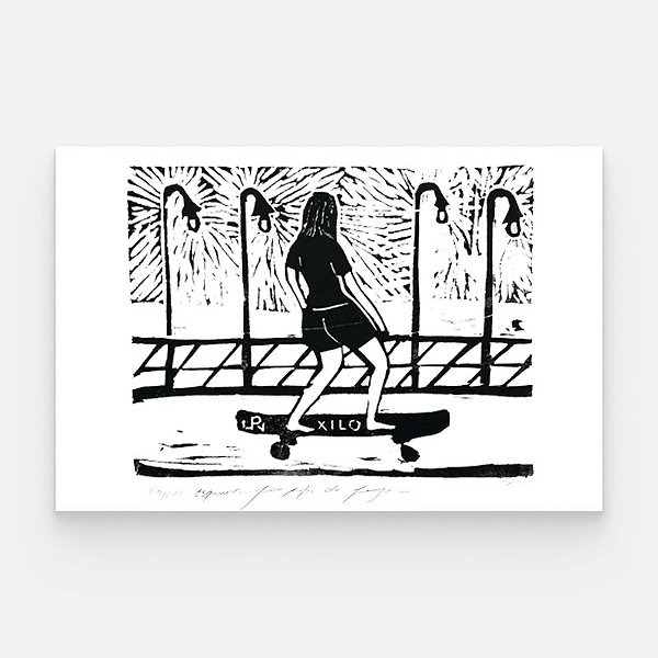 Xilogravura "Skate PB" P - João Pedro - CE