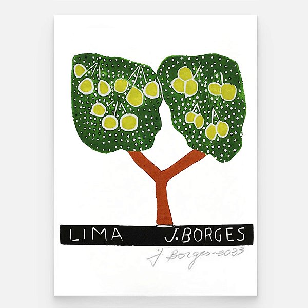 Xilogravura Lima P - assinada por J. Borges - PE (Última peça)