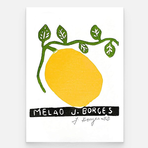 Xilogravura Melão P - assinada por J. Borges - PE (Última peça)