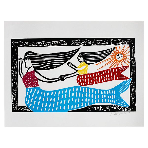 Xilogravura "Iemanjá" G - J. Borges - PE