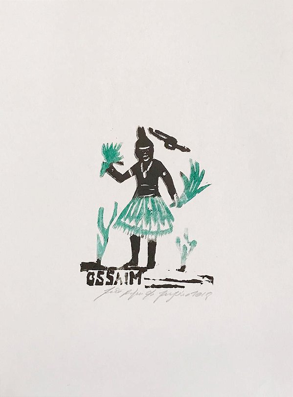 Xilogravura "Ossaim" P - João Pedro - CE