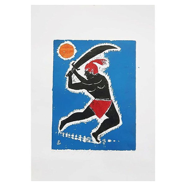 Xilogravura "Ogum" G - João Pedro - CE
