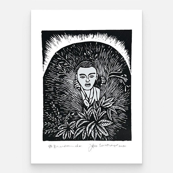 Xilogravura "Brechando" P - José Lourenço - Juazeiro do Norte CE