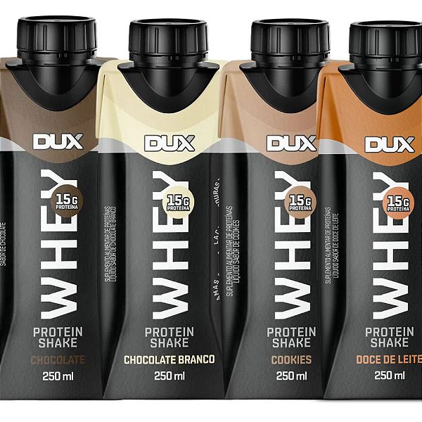 WHEY PROTEIN SHAKE 250ML 4 SABORES - DUX NUTRITION