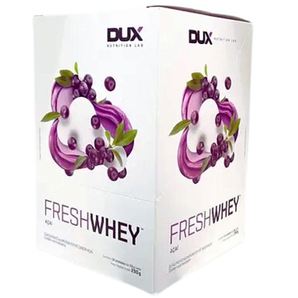 FRESH WHEY PROTEIN SACHE CAIXA 10 UNID AÇAI - DUX NUTRITION