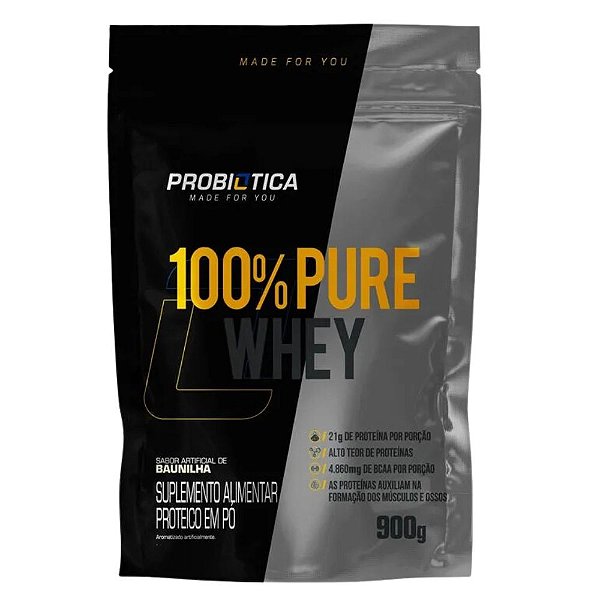 100% PURE WHEY REFIL 900G - PROBIÓTICA