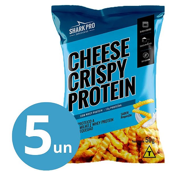 Kit com 5 Un - Salgadinho Onion Crisp Protein - Shark Pro