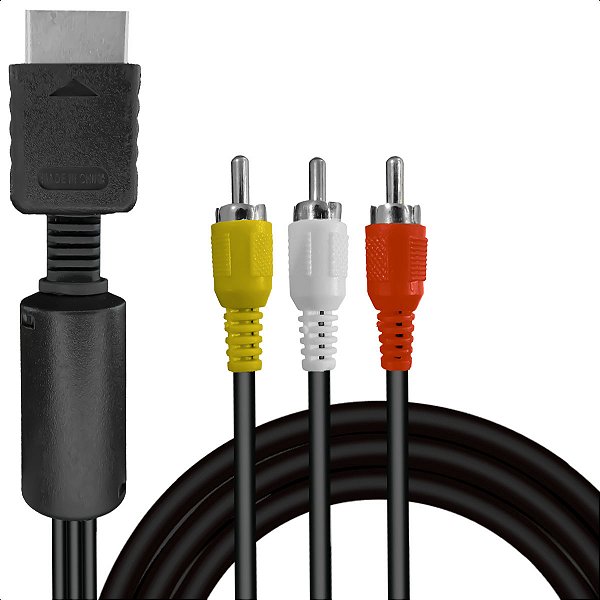 Cabo Rca De Áudio e Vídeo para Ps2 1,8 Metros