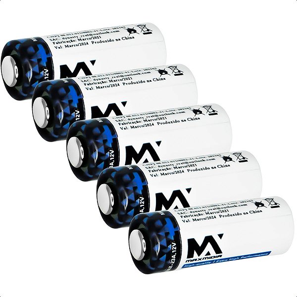 Baterias 12v Alcalina 23a Cartela com 05 Unidades