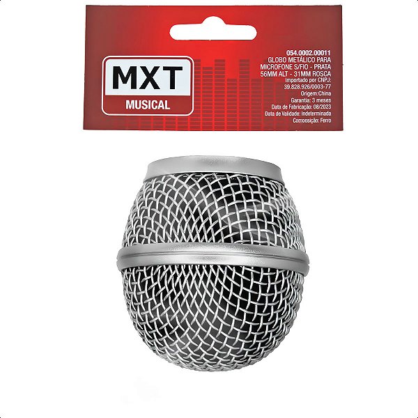 Grade Cromada Protetora Redonda Para Microfone