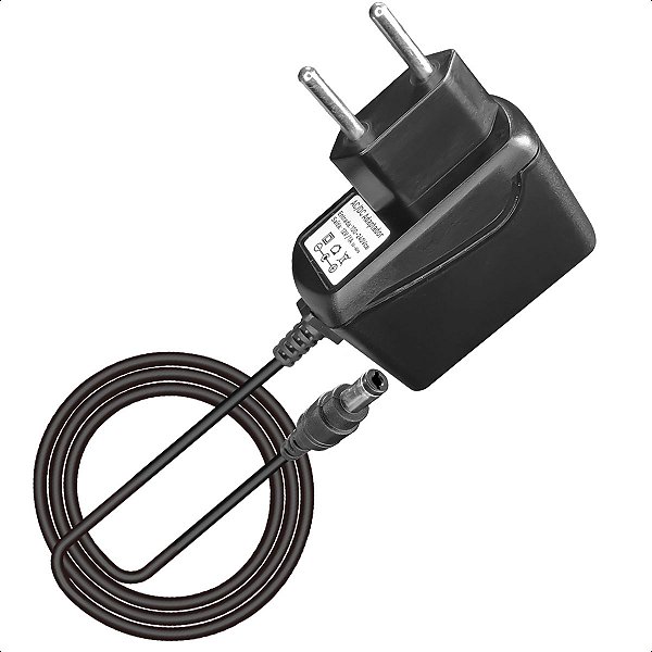 Fonte Bivolt de Alimentação 12v 1 Amper Plástico 1.45 Metros
