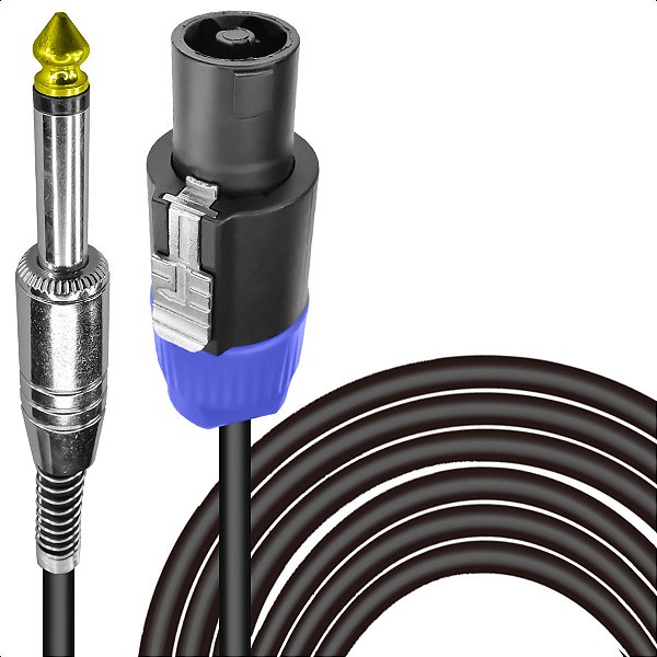 Cabo Speakon Macho Para P10 Mono Metal 10m