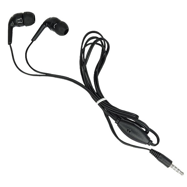 Fone de Ouvido com Fio Estéreo com Microfone Preto