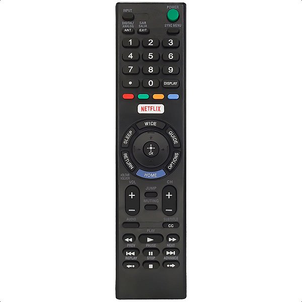 Controle Remoto Compatível com Tv Sony Netflix XBR-65A1E