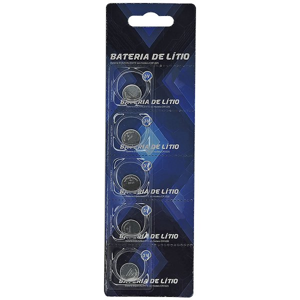 Baterias 3v Cr1220 Cartela Com 05 Unidades