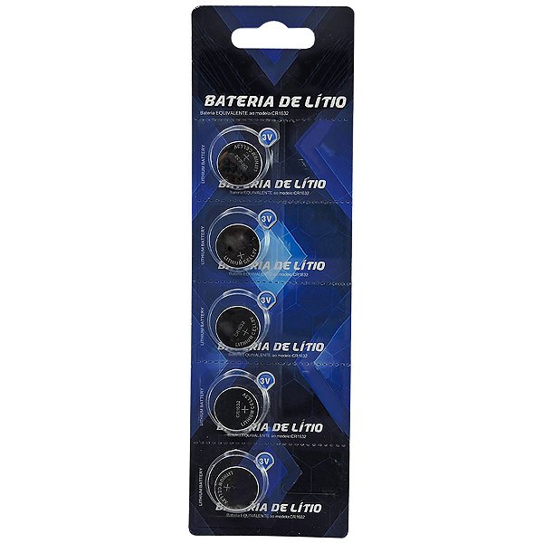 Baterias 3v Cr1632 Cartela Com 05 Unidades