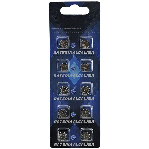 Baterias Alcalina Ag7 Lr927 1.5V Cartela Com 10 Unidades