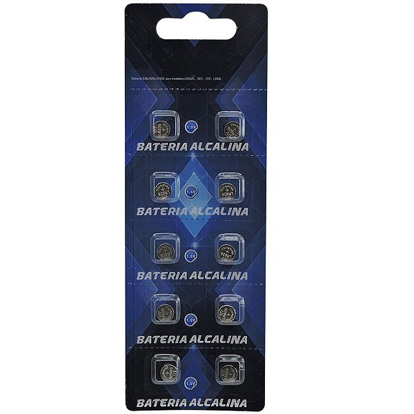 Baterias Alcalina Ag4 Lr626 1.5v Cartela Com 10 Unidades