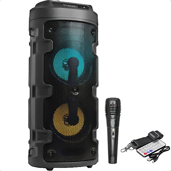 Alto Falante Caixa De Som 20w Radio FM Portátil Usb Potente