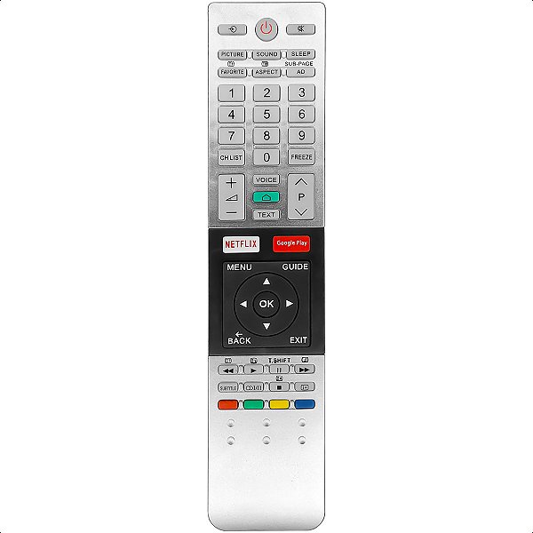 Controle Remoto Compatível com Tv Semp Toshiba Led Netflix Google Play