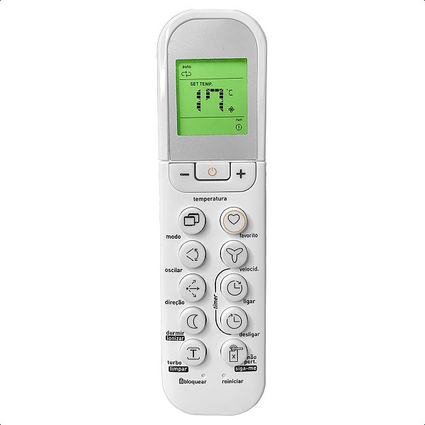Controle Remoto Compatível com Ar Condicionado Midea Split Live W90 com Pilhas