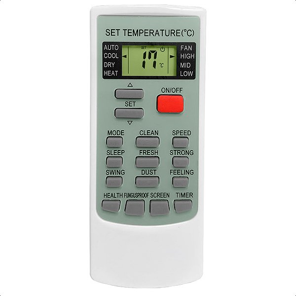 Controle Remoto Compatível com Ar Condicionado Split Elgin