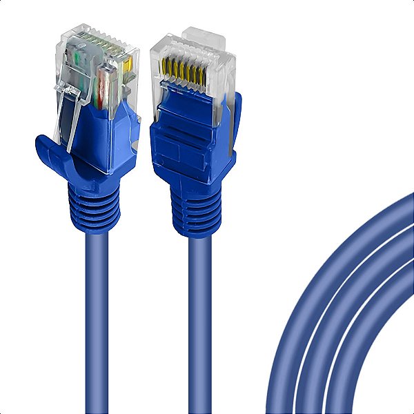 Cabo de Rede Rj45 Azul 30 Metros Montado