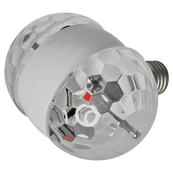 Lâmpada Dupla Globo de Iluminação Rotação Automática Led Rgb