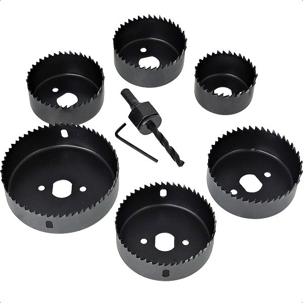 Kit de Serras Copo Conjunto Serrote Kit 6 Peças Profissional