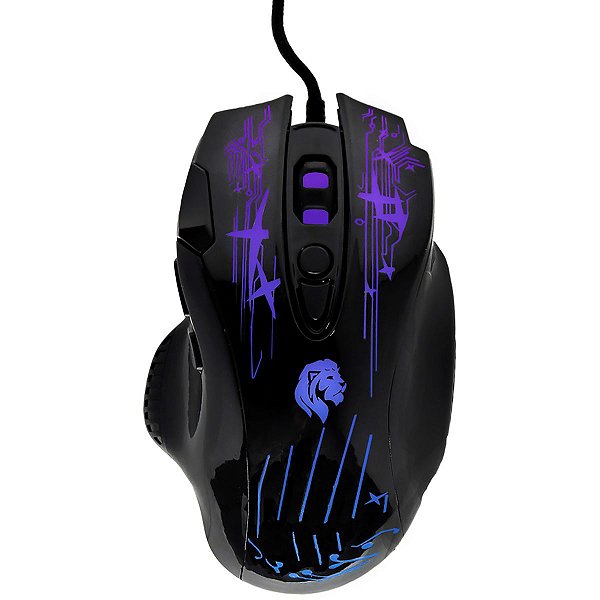 Mouse Gamer Rgb com Fio Reforçado Hayom 2400 Dpi