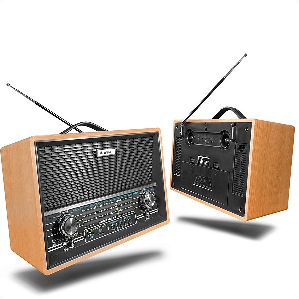 Radio Retro Livstar Portátil Com 4 Bandas Am Fm Sw