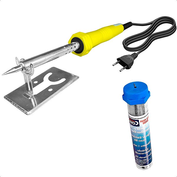 Kit de Solda Completo Ferro de Solda 40w 127v + Tubo Estanho