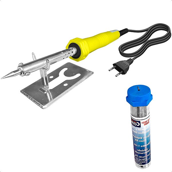 Kit de Solda Completo Ferro de Solda 30w 220v + Tubo Estanho