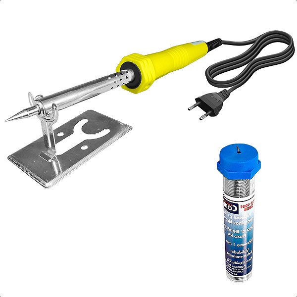 Kit de Solda Completo Ferro de Solda 40w 220v + Tubo Estanho