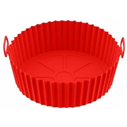 Bandeja Redonda de Silicone para Air Fryer Antiaderente