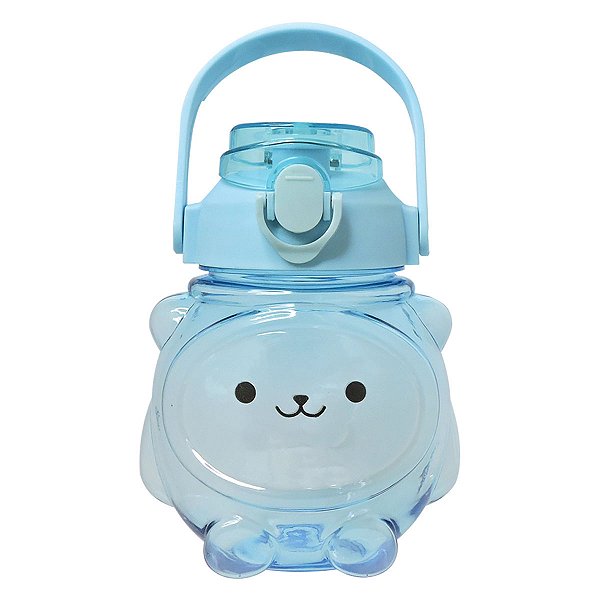 Garrafa D'Agua Infantil Desenho 1L com Bico e Canudo