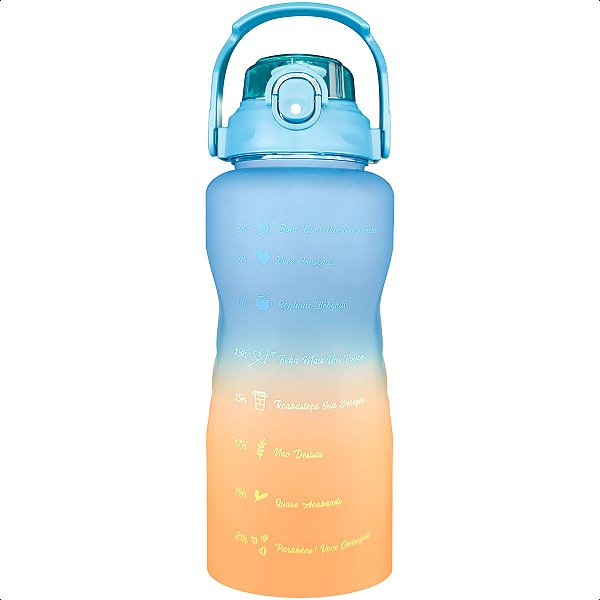 Garrafa Squeeze De Água Motivacional Para Academia 2000ml