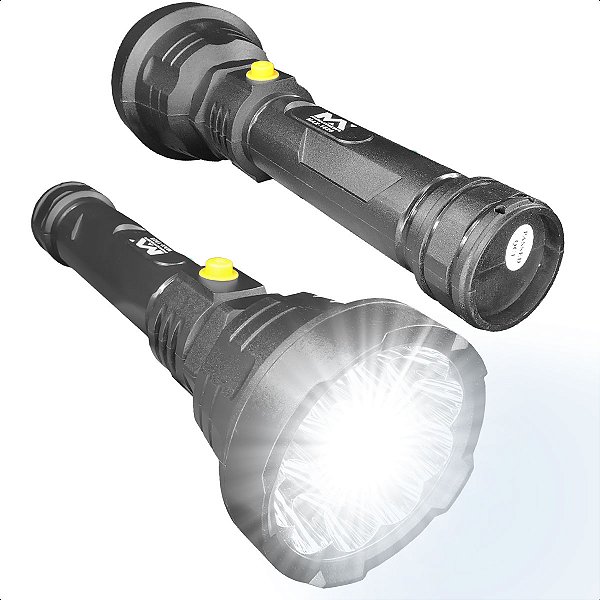 Lanterna Recarregável de Mão 15 Leds Bivolt Preta