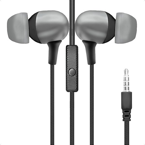 Fone De Ouvido P3 Estereo Com Microfone E Volume Extra Bass Alta Resolução