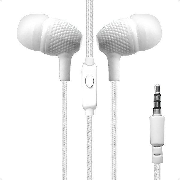 Fone de Ouvido Tipo P3 com Microfone 1M Intra-Articular Alta Qualidade