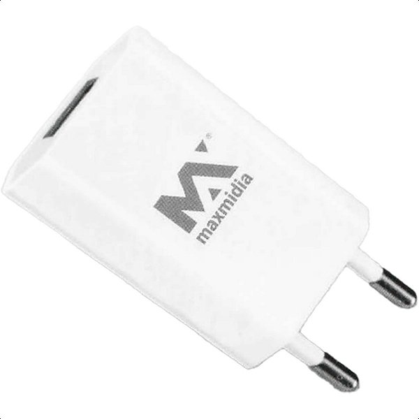 Carregador Tomada USB 2.4A Rápido Portátil Branco