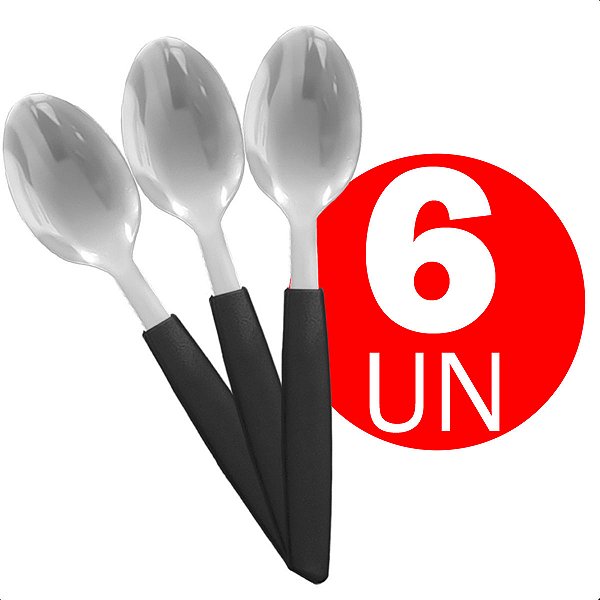 Jogo de Colher de Mesa Sopa Aço Inox 6 Peças - Caerus